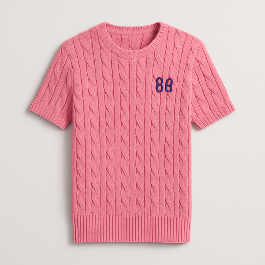 Cotton Short-Sleeve Sweater for Women - X00008 - Image 1