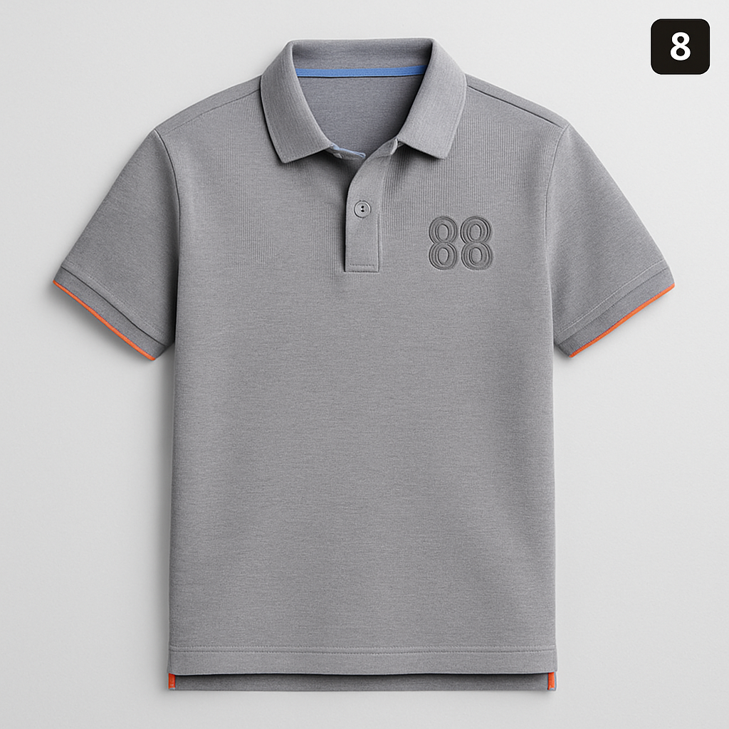 Comfortable Preppy Polo T-Shirt - X00070 - Image 7