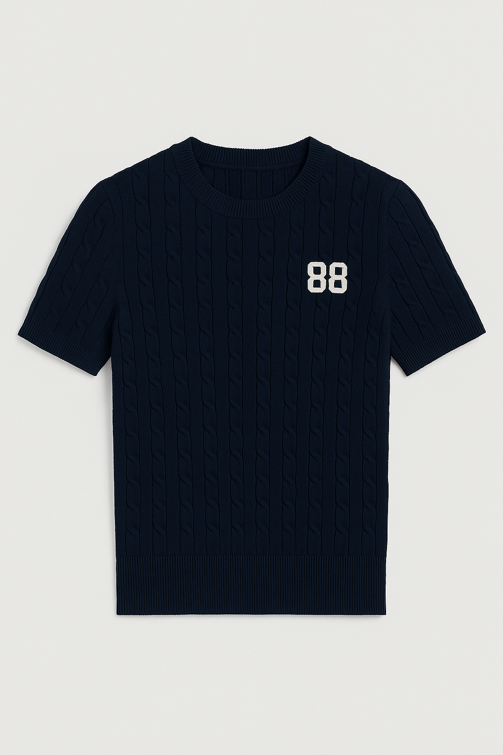 Cotton Short-Sleeve Sweater for Women - X00008 - Image 2