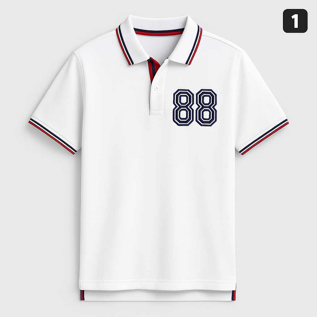 Comfortable Preppy Polo T-Shirt - X00070 - Image 4