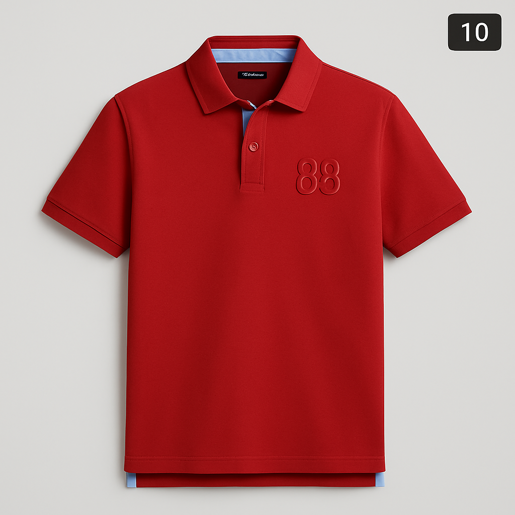 Comfortable Preppy Polo T-Shirt - X00070 - Image 9
